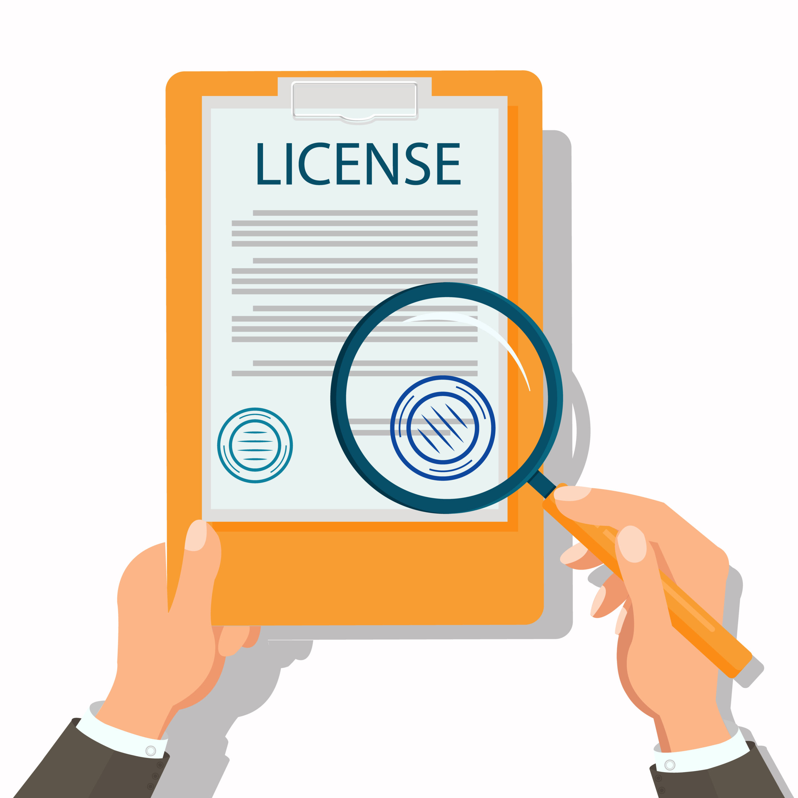 Lawyer Checking Legal Document Flat Illustration